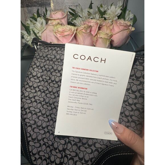 Coach Signature Mini C Crossbody & Wristlet Set - Black/Grey - Picture 7 of 9